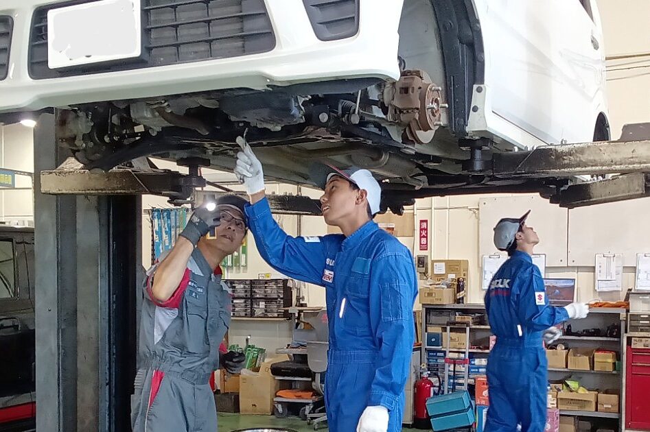 湖西中学校の生徒さんが整備士の仕事を体験しました！